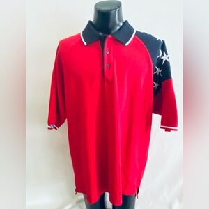 Rock Point Freedom Shirt Men’s 3XL Red/Blue/White Stars Embroidery Collared Polo
